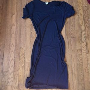 Navy below the knee dress